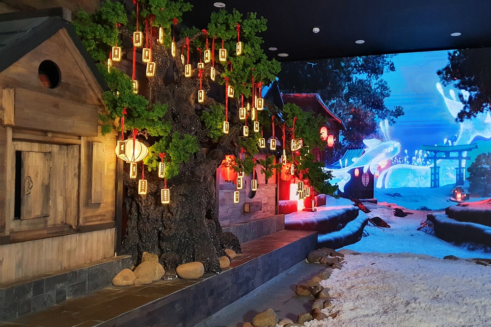 Không gian nghệ thuật đầy sáng tạo với hiệu ứng ánh sáng 3D sống động